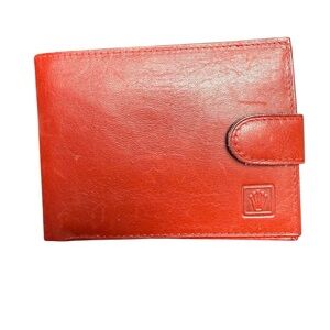 Vintage Rolex Red Leather Snap Closure Wallet